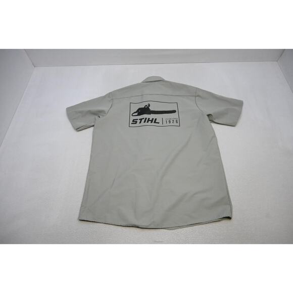 STIHL Button Up Work Shirt Polyester Cotton Red Kap Short Sleeve Mens Sz XL NWT - Picture 9 of 10